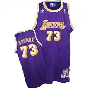 Maillot Retro Lakers Rodman 73 Pourpre