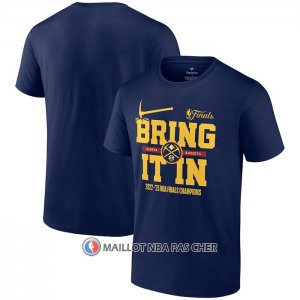 Maillot Manche Courte Denver Nuggets 2023 NBA Finals Champions Hometown Originals Half Court Bleu