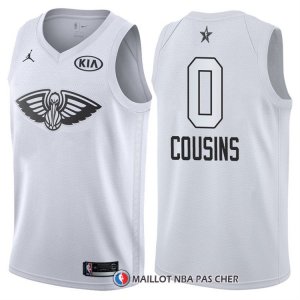 Maillot All Star 2018 New Orleans Pelicans Demarcus Cousins 0 Blanc