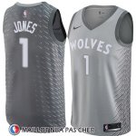 Maillot Minnesota Timberwolves Tyus Jones No 1 Ciudad 2018 Gris