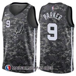 Maillot San Antonio Spurs Parker 9 Ciudad 2017-18 Gris