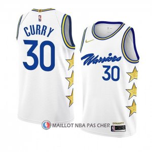 Maillot Golden State Warriors Stephen Curry NO 30 Champs Whitestars 2022-23 Blanc