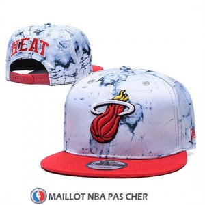Casquette Miami Heat 9FIFTY Snapback Blanc Rouge