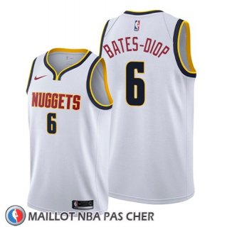 Maillot Denver Nuggets Keita Bates Diop Association 2019-20 Blanc