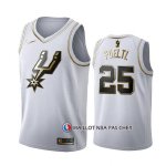 Maillot Golden Edition San Antonio Spurs Jakob Poeltl Blanc
