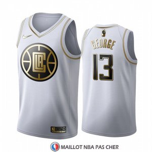 Maillot Golden Edition Los Angeles Clippers Paul George Blanc