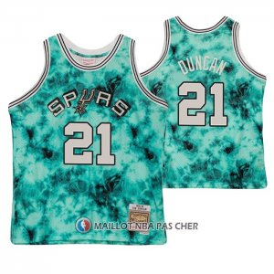 Maillot San Antonio Spurs Tim Duncan No 21 Galaxy Vert