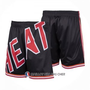 Short Miami Heat Mitchell & Ness Big Face Noir
