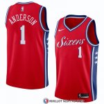 Maillot Philadelphia 76ers Justin Anderson Statement 2018 Rouge