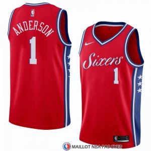 Maillot Philadelphia 76ers Justin Anderson Statement 2018 Rouge