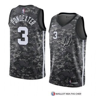 Maillot San Antonio Spurs Quincy Pondexter Ville 2018 Gris