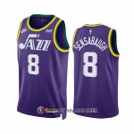 Maillot Utah Jazz Brice Sensabaugh NO 8 Classic 2023-24 Volet