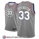 Maillot Philadelphia 76ers Robert Covington No 33 Ciudad 2018-19 Gris