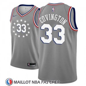 Maillot Philadelphia 76ers Robert Covington No 33 Ciudad 2018-19 Gris