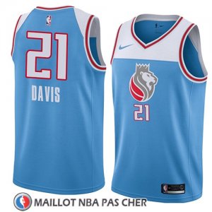 Maillot Sacramento Kings Deyonta Davis No 21 Ciudad 2018 Bleu