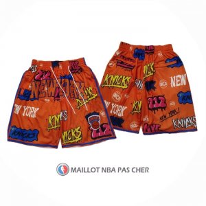 Short New York Knicks Slap Sticker 2024 Orange