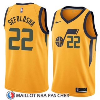 Maillot Utah Jazz Thabo Sefolosha No 22 Statement 2018 Jaune