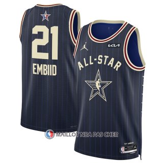 Maillot All Star 2024 Philadelphia 76ers Joel Embiid NO 21 Bleu