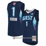 Maillot All Star 2009 Allen Iverson NO 1 Bleu