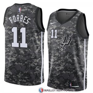 Maillot San Antonio Spurs Bryn Forbes Ville 2018 Gris