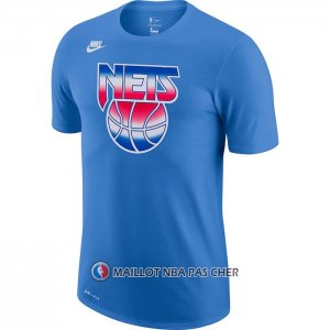 Maillot Manche Courte Brooklyn Nets Hardwood Classics Bleu