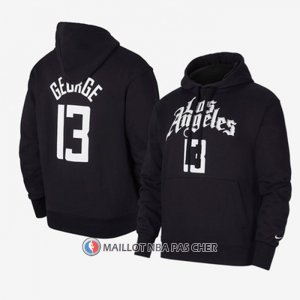 Veste a Capuche Los Angeles Clippers Paul George Ville Noir