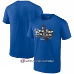 Maillot Manche Courte Dallas Mavericks 2024 Western Conference Champions Layup Drill Bleu