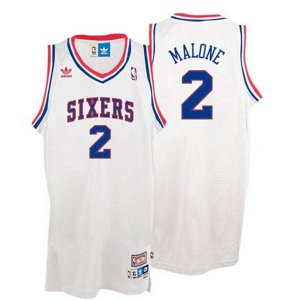 Maillot Retro 76ers Malone 2 Blanc