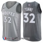 Maillot Minnesota Timberwolves Towns 32 Ciudad 2017-18 Gris
