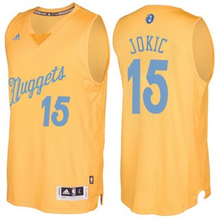 Maillot Navidad 2016 Nuggets nikola jokic 15 Blond