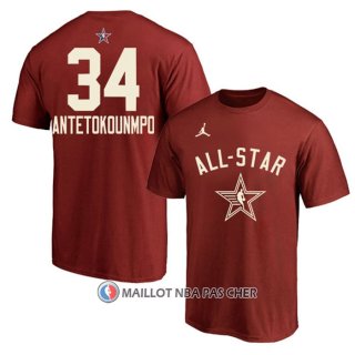 Maillot Manche Courte All Star 2024 Giannis Antetokounmpo Rouge