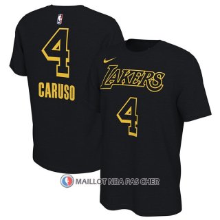 Maillot Manche Courte Los Angeles Lakers Alex Caruso Noir