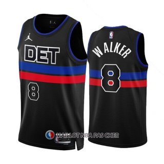 Maillot Detroit Pistons Kemba Walker NO 8 Statement 2022-23 Noir