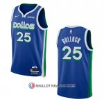 Maillot Dallas Mavericks Reggie Bullock NO 25 Ville 2022-23 Bleu