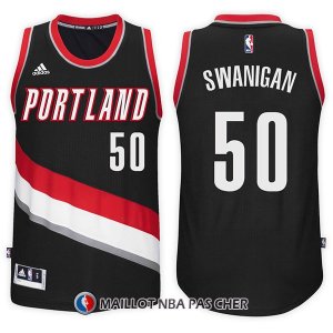 Maillot Portland Trail Blazers Caleb Swanigan Road 50 2017-18 Noir