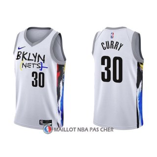 Maillot Brooklyn Nets Seth Curry NO 30 Ville 2022-23 Blanc