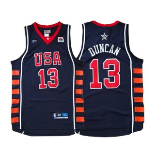 Maillot USA 2004 Duncan 13 Noir