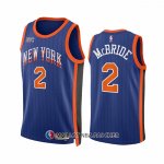 Maillot New York Knicks Miles Mcbride NO 2 Ville 2023-24 Bleu