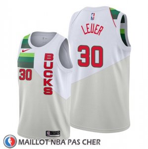 Maillot Milwaukee Bucks Jon Leuer Earned Blanc