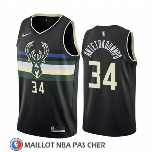 Maillot Milwaukee Bucks Giannis Antetokounmpo Statement 2019-20 Noir