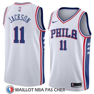 Maillot Philadelphia 76ers Demetrius Jackson No 11 Association 2018 Blanc