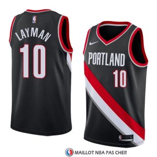 Maillot Portland Trail Blazers Jake Layman Icon 2018 Noir