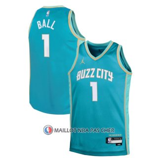 Maillot Enfant Charlotte Hornets LaMelo Ball NO 1 Ville 2023-24 Vert