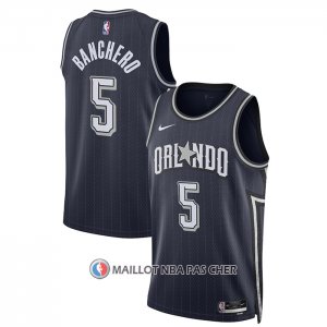 Maillot Orlando Magic Paolo Banchero NO 5 Ville 2023-24 Bleu