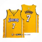 Maillot Los Angeles Lakers Carmelo Anthony NO 7 Ville 2019-20 Jaune