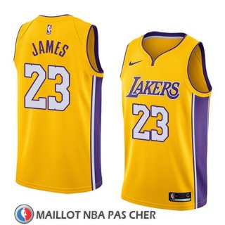 Maillot Los Angeles Lakers Lebron James Icon 2018 Jaune