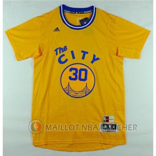 Maillot NBA Manga Corta Warrior Curry Jaune