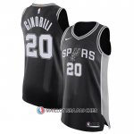 Maillot San Antonio Spurs Manu Ginobili NO 20 Icon Authentique Noir