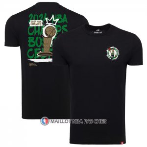 Maillot Manche Courte Boston Celtics 2024 NBA Finals Champions Noir