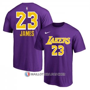 Maillot Manche Courte Los Angeles Lakers Lebron James Volet